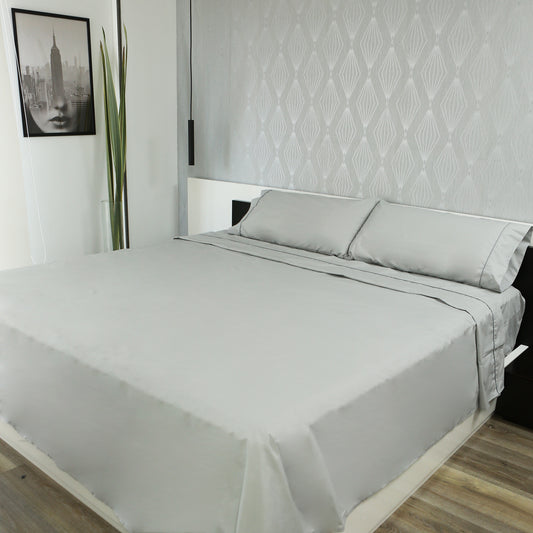 Sábana 200 Hilos Clásica - Color Gris Silver