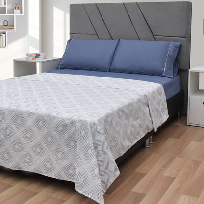 Sábanas 200 Hilos Estampadas – Brisa Petróleo