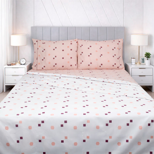 Sábana 150 Hilos Estampada - Diseño Dots