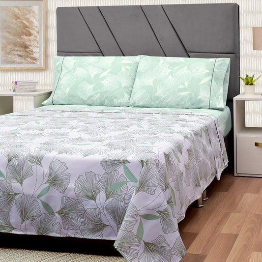 Sábana 150 Hilos Estampada - Diseño Hortensia