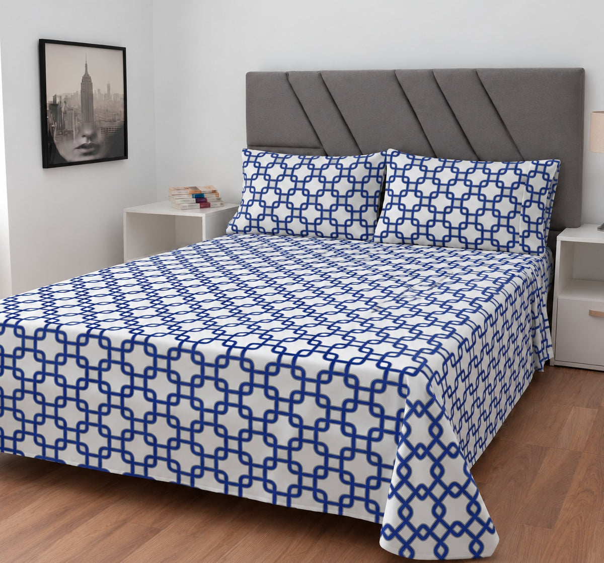 Sábana 150 Hilos Estampada - Diseño Jazmín