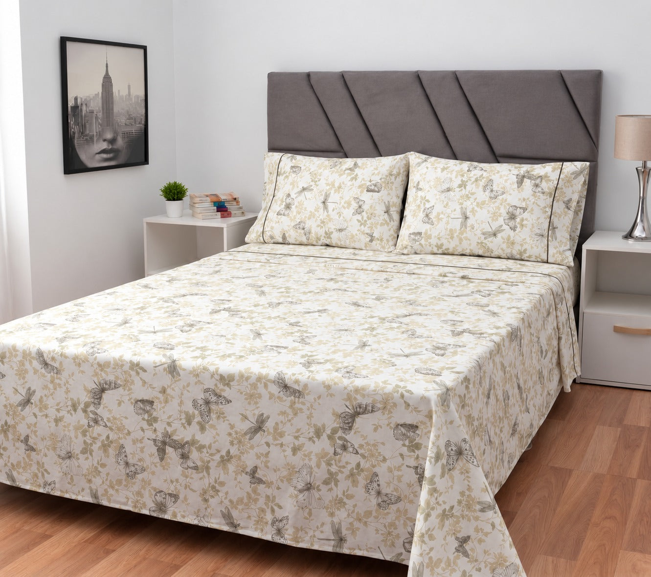 Sábana 150 Hilos Estampada - Diseño Lavanda