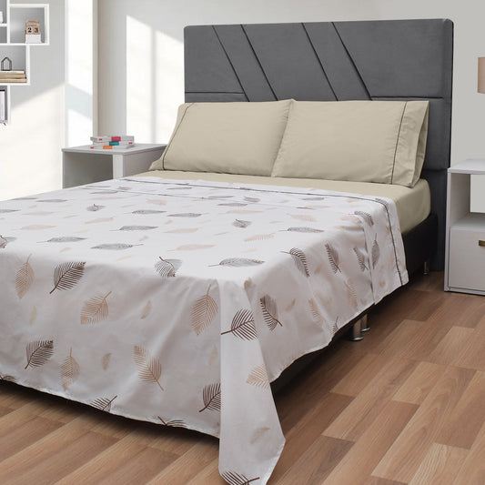 Sábanas 200 Hilos Estampadas – Libertad Camel