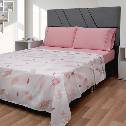 Sábanas 200 Hilos Estampadas –Libertad  Rosa