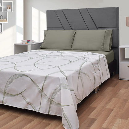Sábanas 200 Hilos Estampadas – Música Verde Oliva