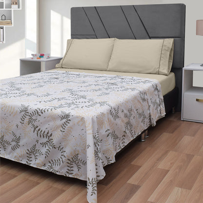 Sábanas 200 Hilos Estampadas – Naturaleza Camel