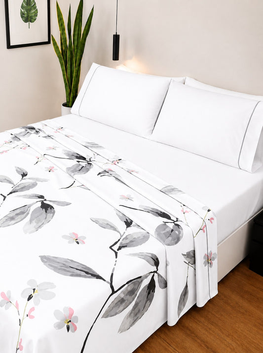 Sábana 150 Hilos Estampada - Diseño Sakura