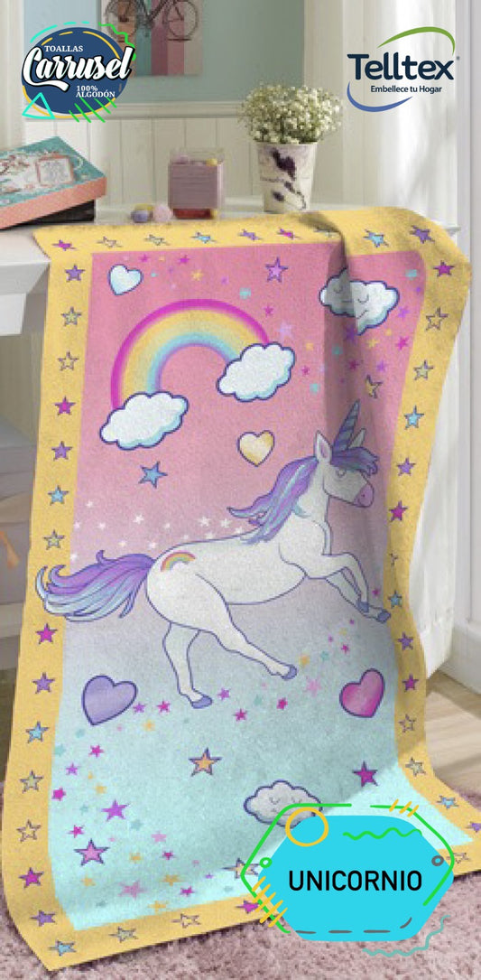 Toalla Junior - Diseño Unicornio