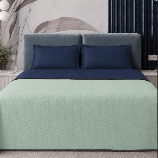 Acolchado Madrigal - Verde / Azul Oscuro