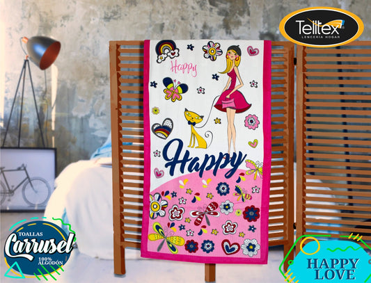 Toalla Junior - Diseño Happy