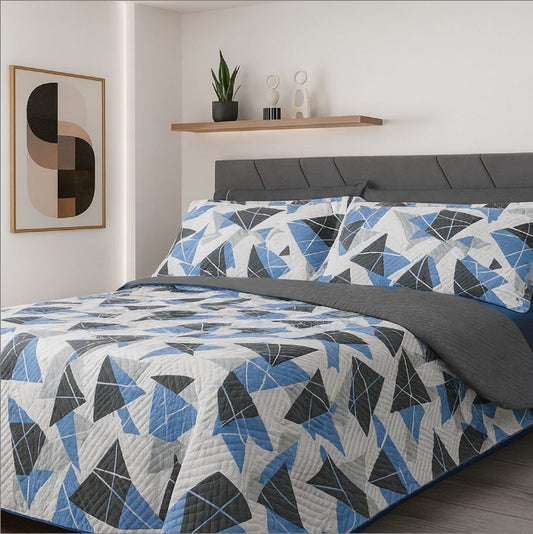 Acolchado Madrigal - Diseño Nirvana gris