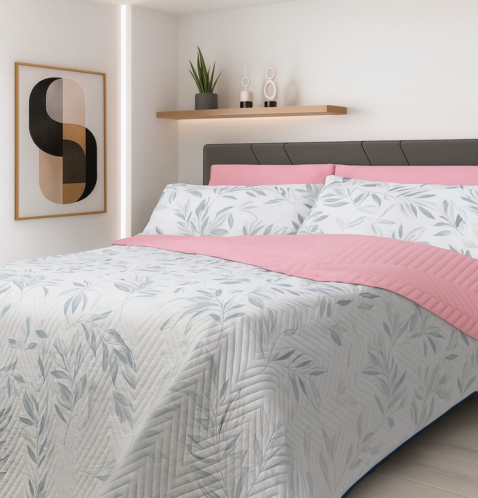 Acolchado Madrigal - Diseño Mineral rosa