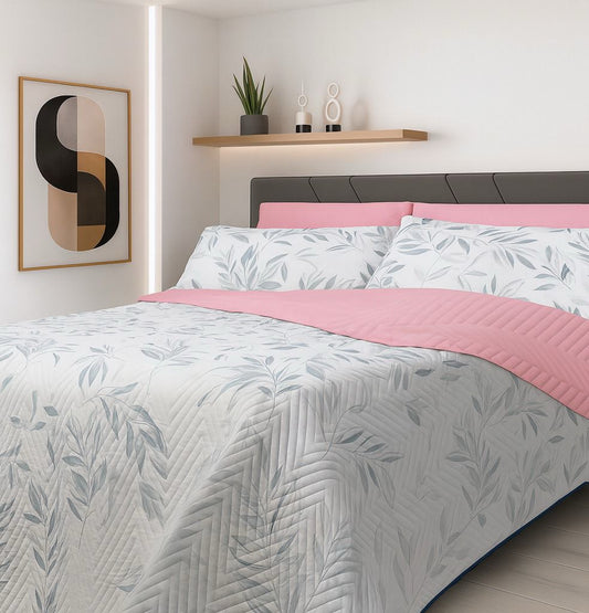 Acolchado Madrigal - Diseño Mineral rosa