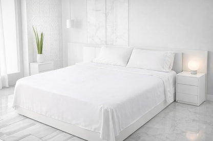 Sábana Top Line 300 Hilos -  NATURE Blanca 100% Algodón